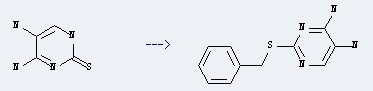 The 2-benzylsulfanyl-pyrimidine-4,5-diamine could be obtained by the (1H)-Pyrimidinethione,5,6-diamino-